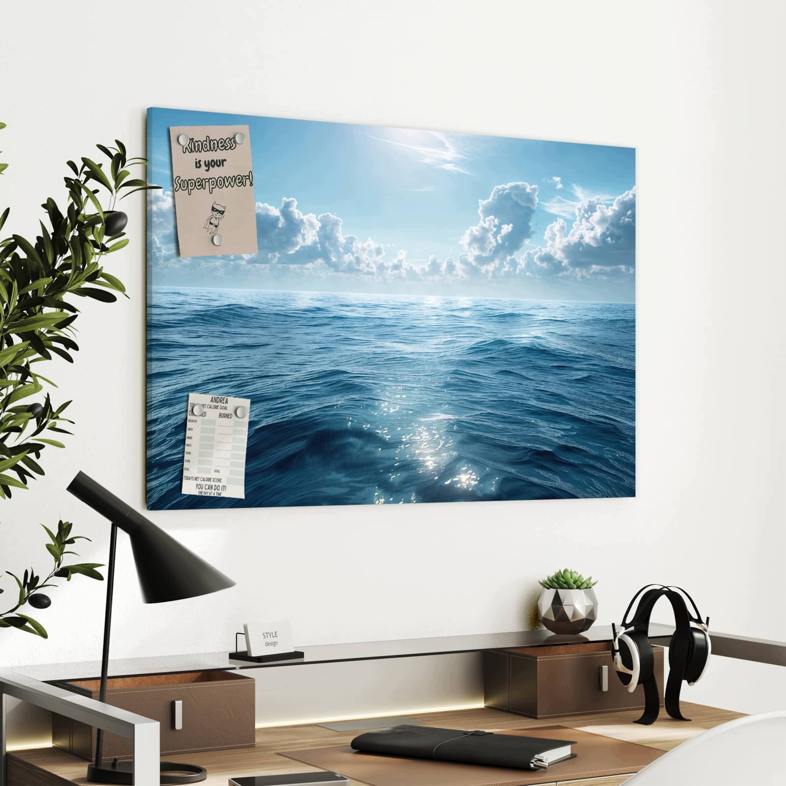 Magnetická tabule – obraz na zeď Výhled na moře | 90 × 60 cm