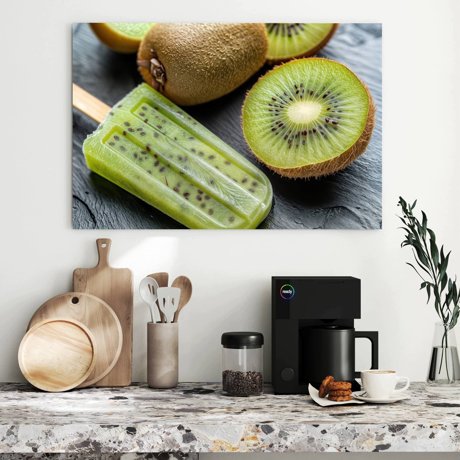 Magnetická tabule – obraz na zeď Kiwi led stonek | 90 × 60 cm