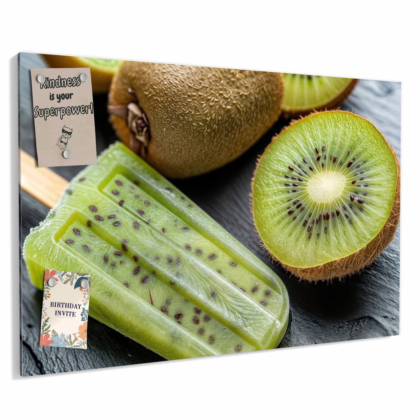 Magnetická tabule – obraz na zeď Kiwi led stonek | 90 × 60 cm