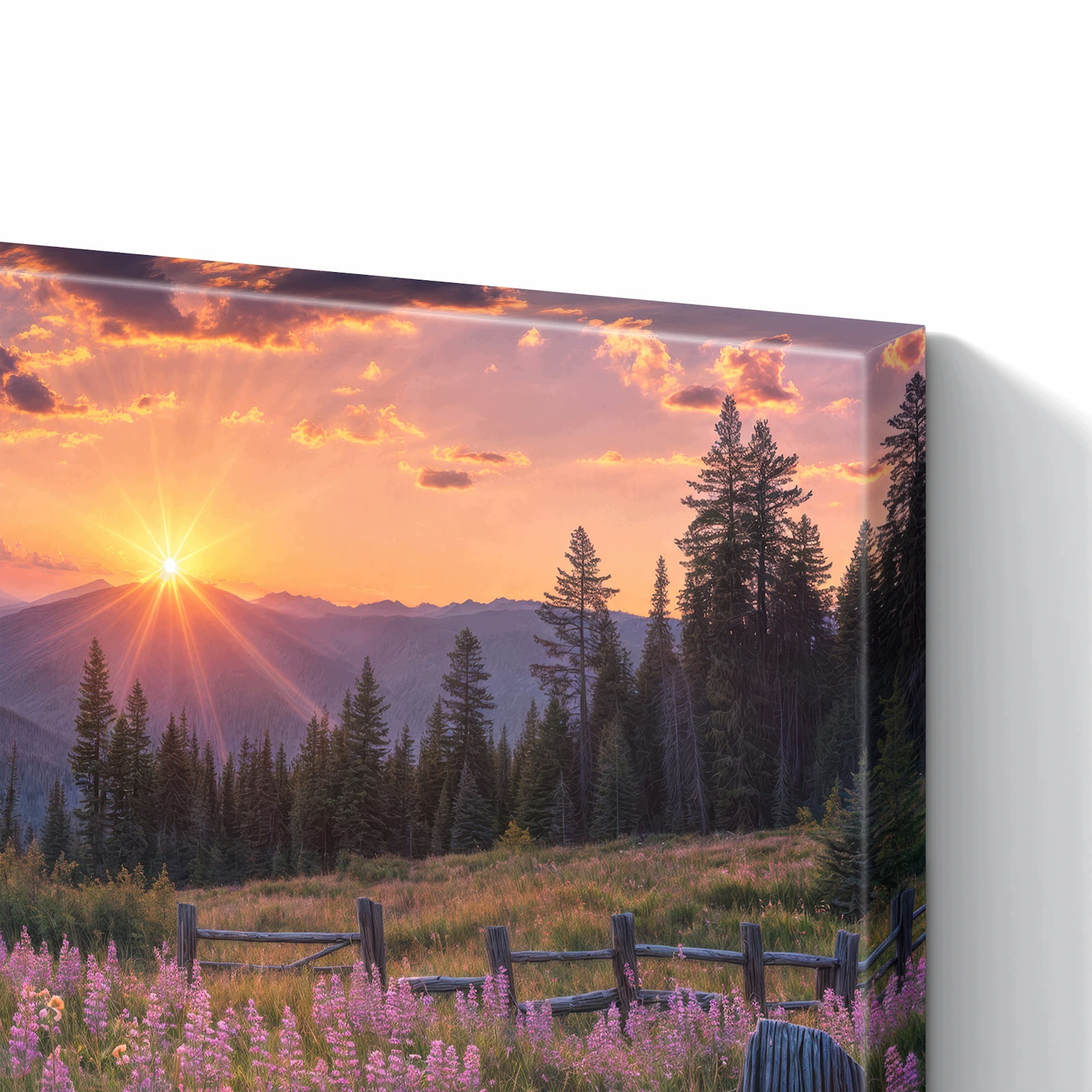 Magnetická tabule – obraz na zeď Západ slunce louka | 60 × 40 cm