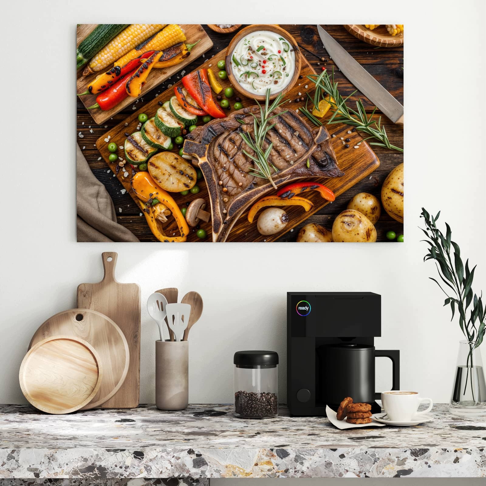 Magnetická tabule – obraz na zeď Jídlo z grilu | 90 × 60 cm