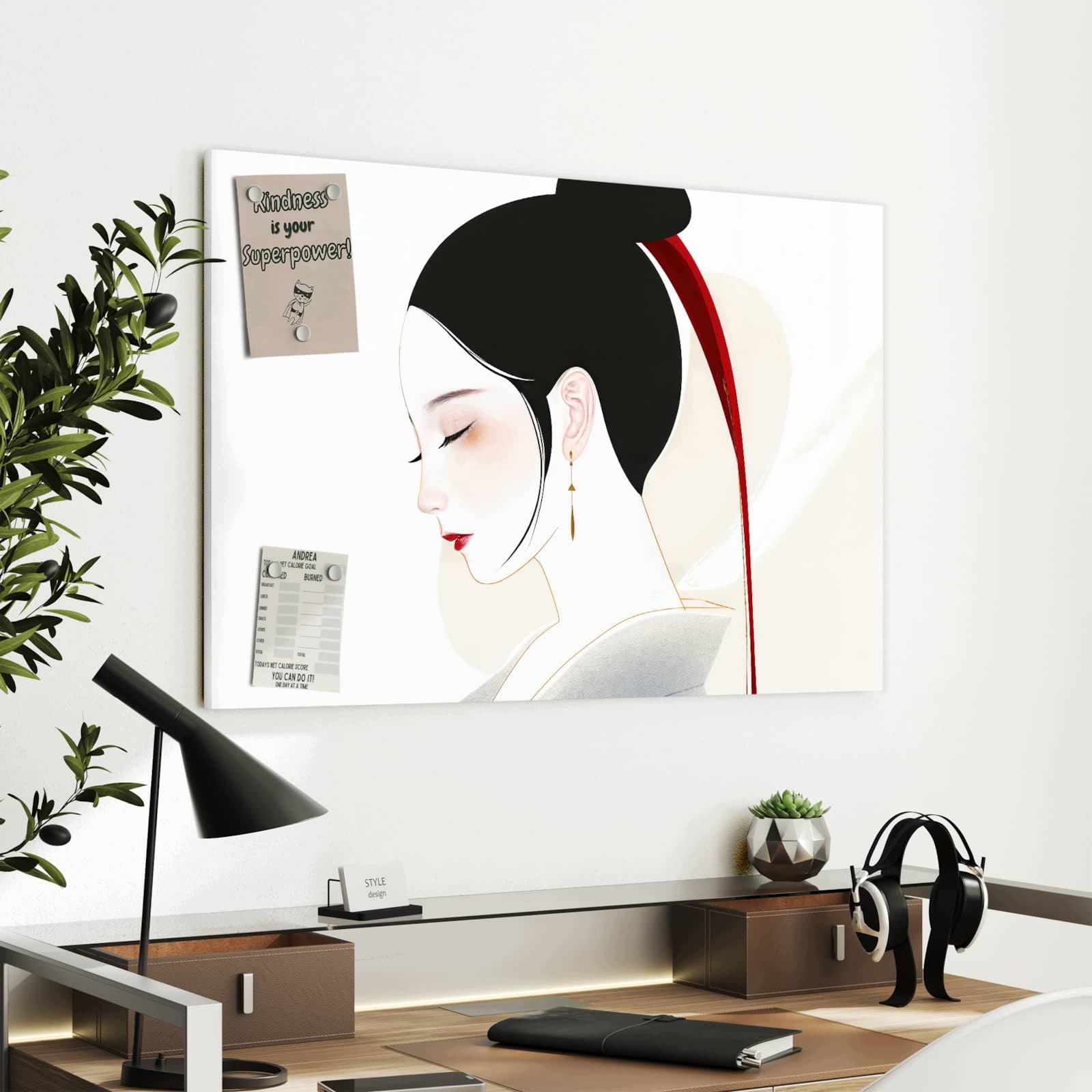 Magnetická tabule – obraz na zeď Stylové abstrakce | 90 × 60 cm