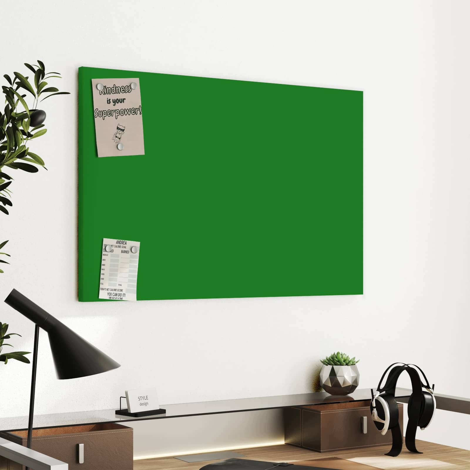 Magnetická tabule – obraz na zeď Zelené pozadí I | 60 × 40 cm