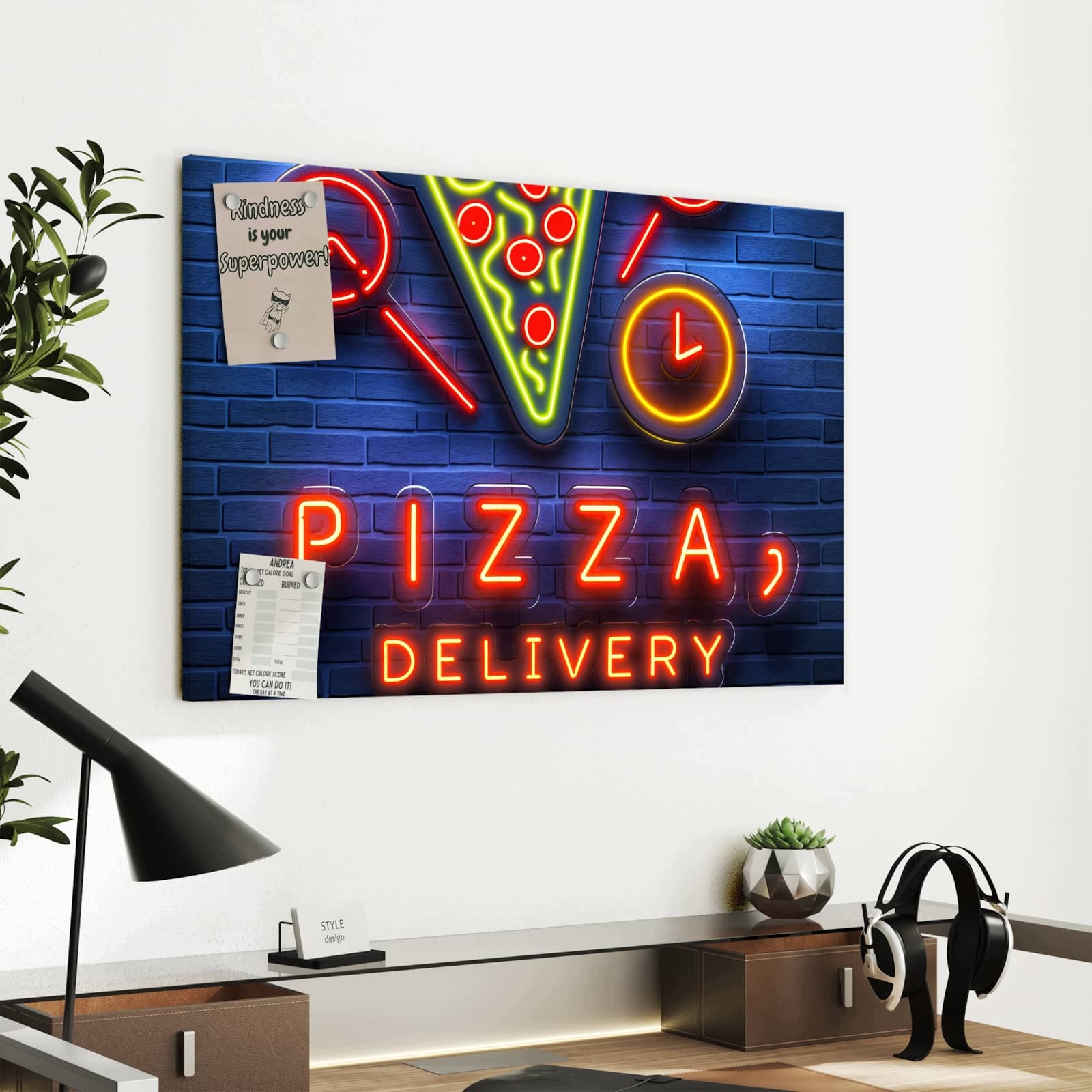 Magnetická tabule – obraz na zeď Rozvoz pizzy | 60 × 40 cm