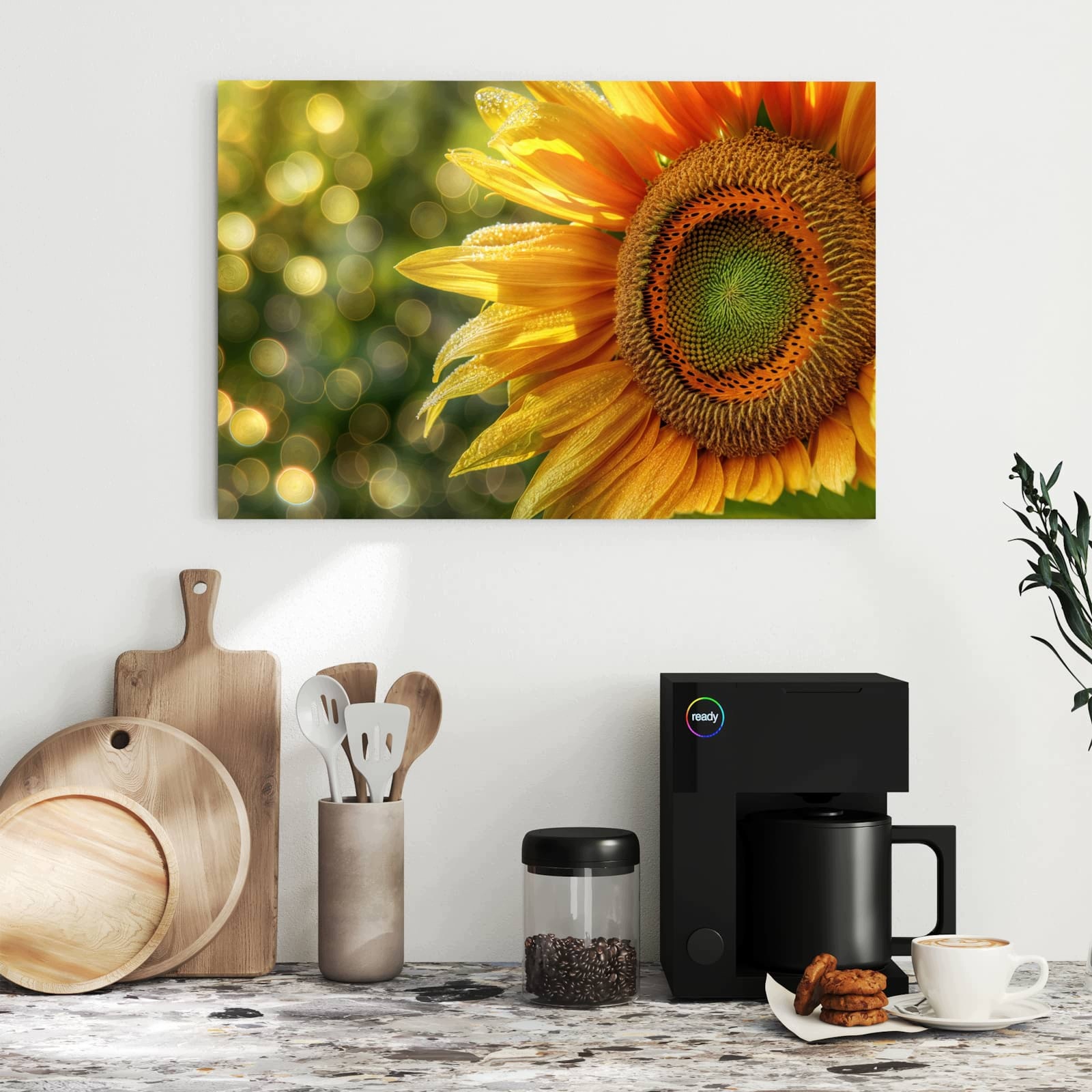 Magnetická tabule – obraz na zeď Slunečnice makro | 60 × 40 cm