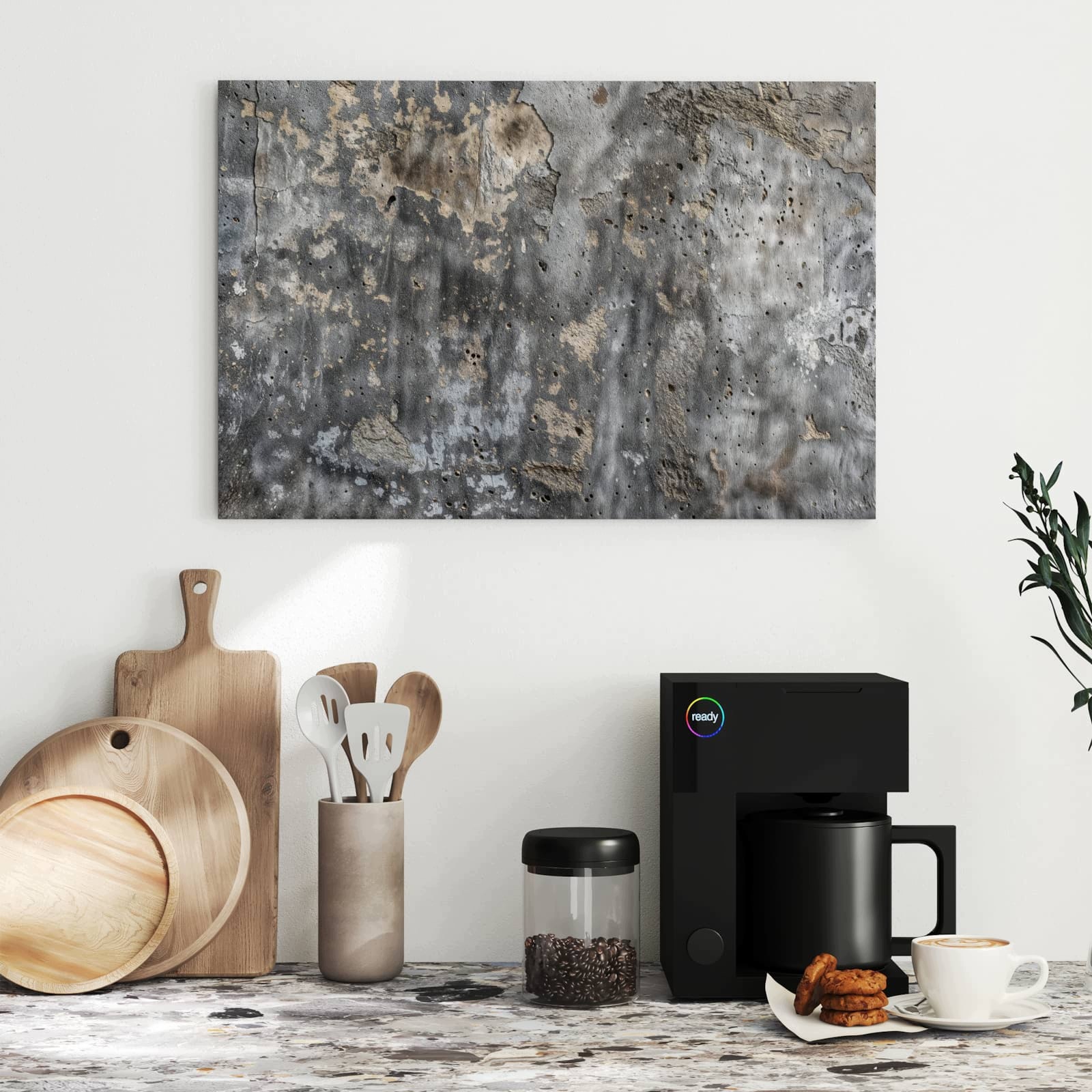 Magnetická tabule – obraz na zeď Drsná betonová stěna | 60 × 40 cm