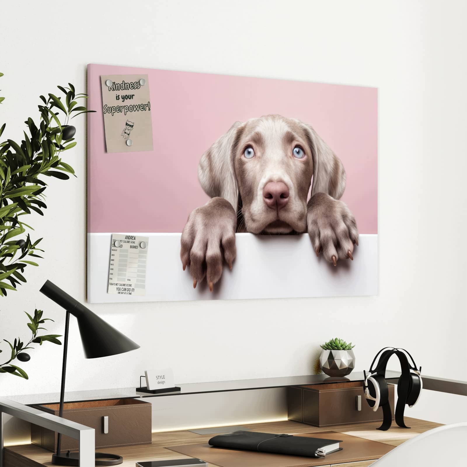 Magnetická tabule – obraz na zeď Roztomilé štěně | 90 × 60 cm