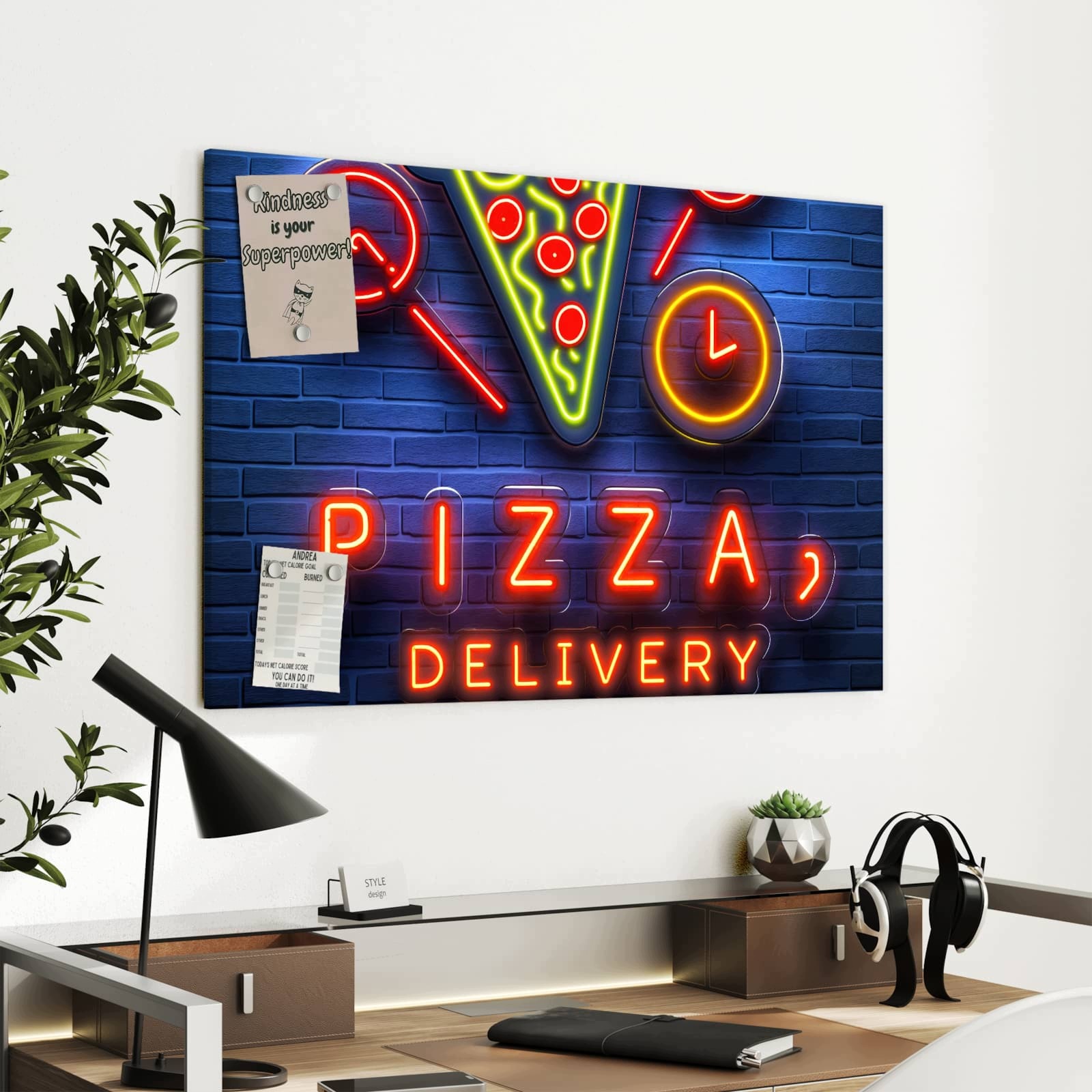 Magnetická tabule – obraz na zeď Rozvoz pizzy | 90 × 60 cm