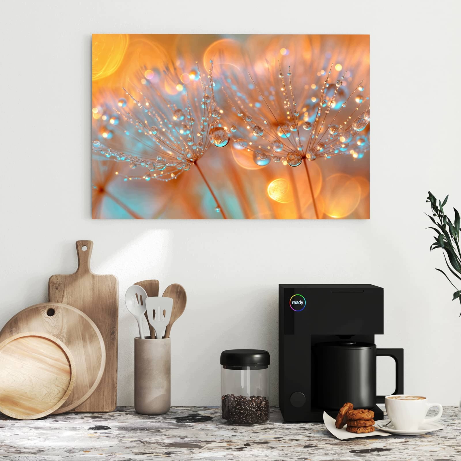 Magnetická tabule – obraz na zeď Pampelišky kapka | 60 × 40 cm