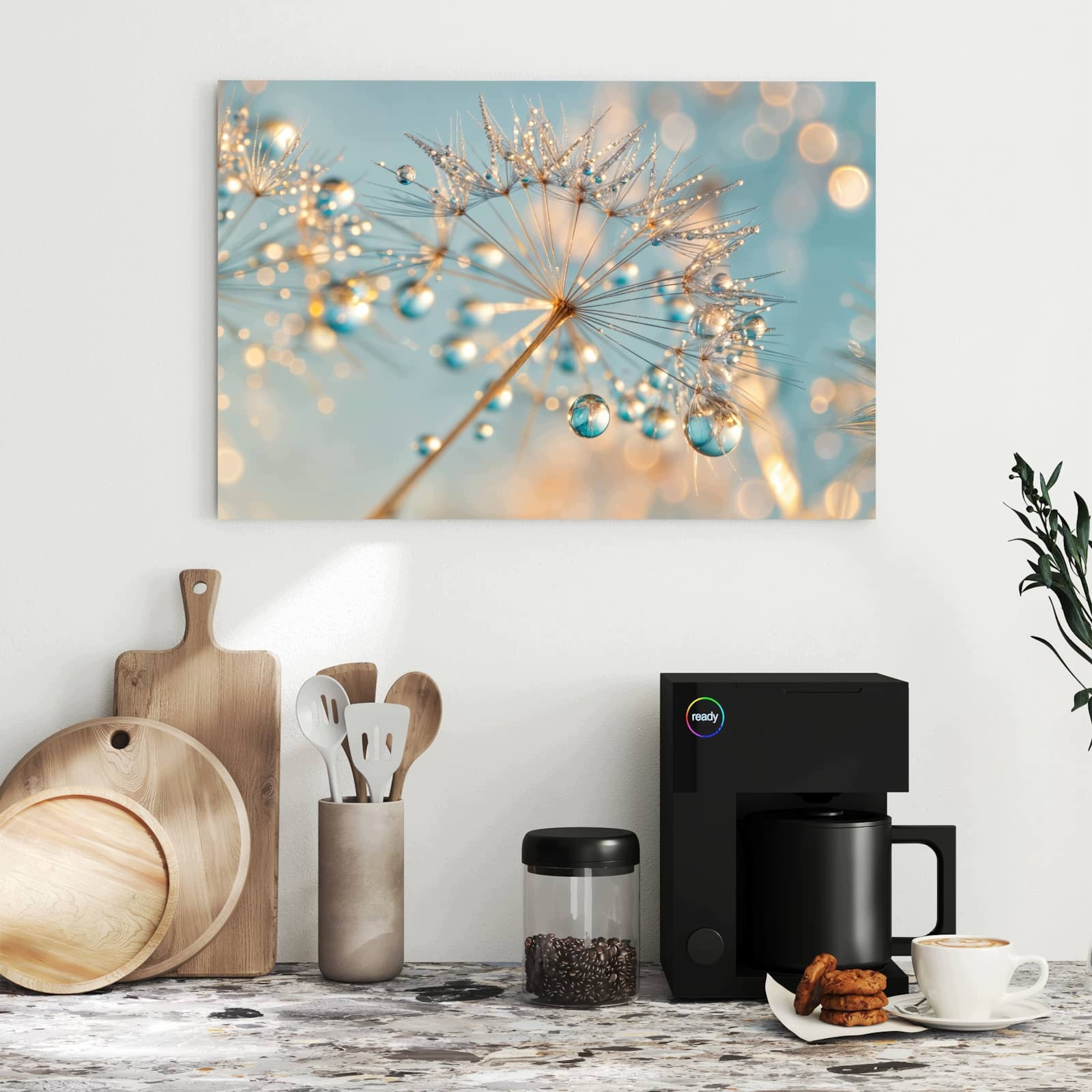 Magnetická tabule – obraz na zeď Pampeliška kapky vody | 60 × 40 cm