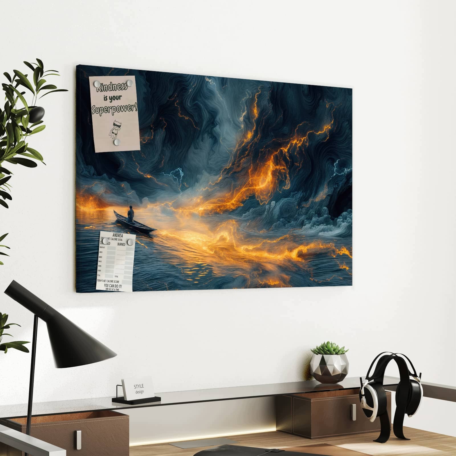 Magnetická tabule – obraz na zeď Oheň voda | 60 × 40 cm
