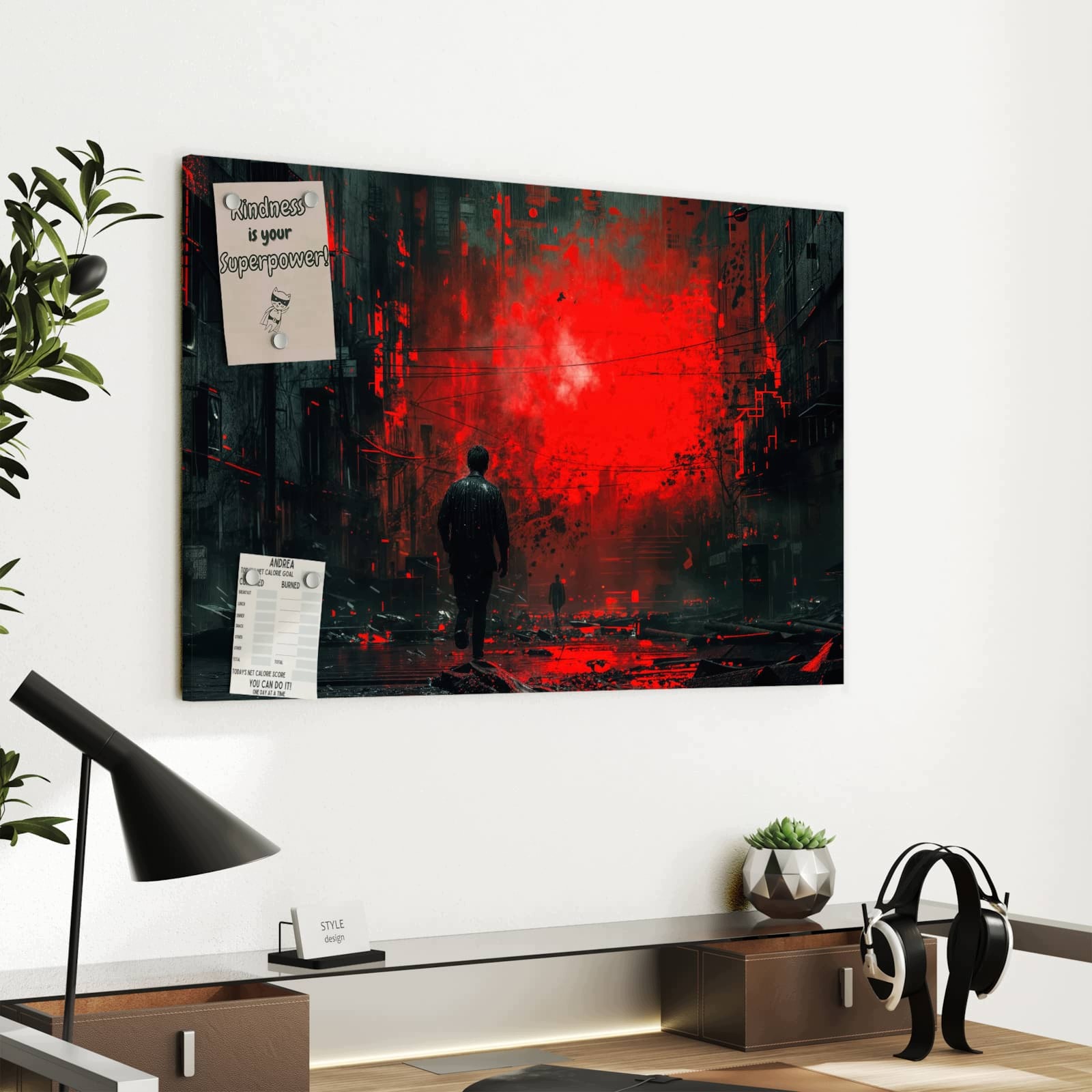 Magnetická tabule – obraz na zeď Opuštěná ulice | 60 × 40 cm