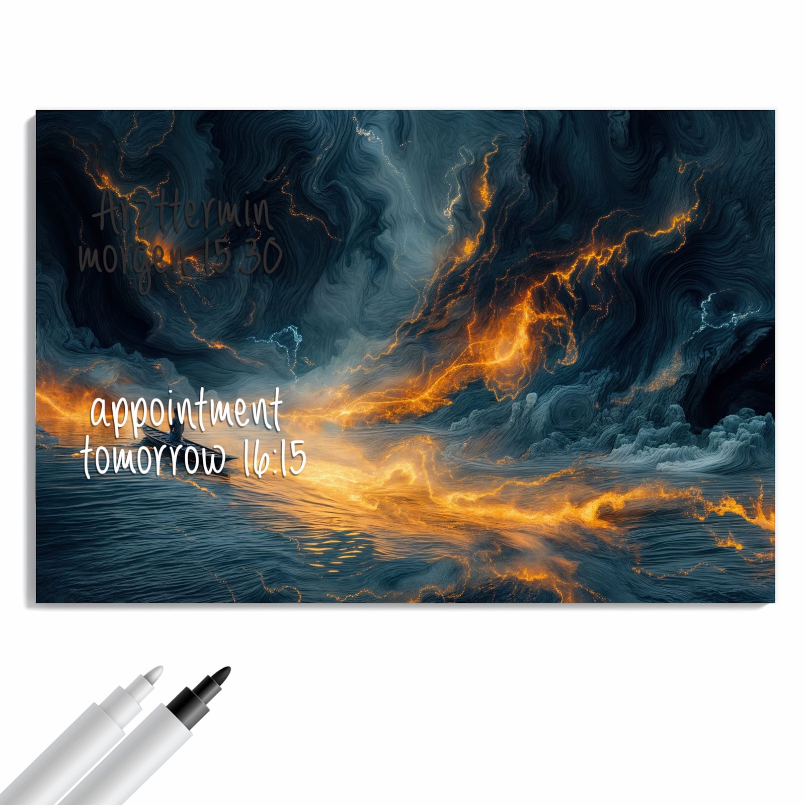 Magnetická tabule – obraz na zeď Oheň voda | 90 × 60 cm