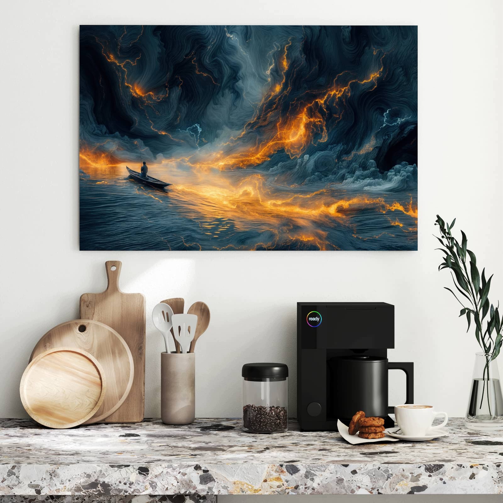 Magnetická tabule – obraz na zeď Oheň voda | 90 × 60 cm