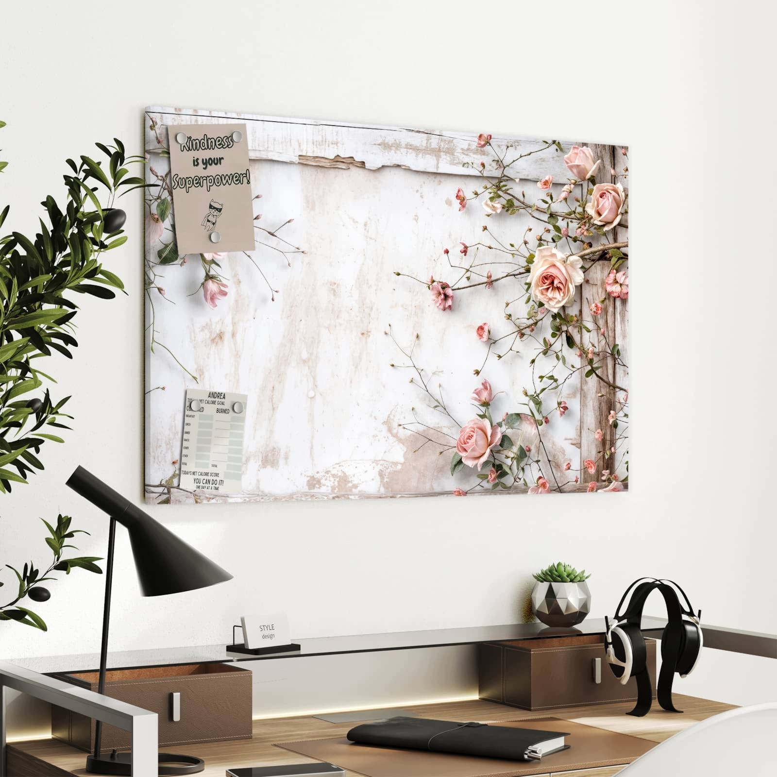 Magnetická tabule – obraz na zeď Elegantní růže – motiv 2 | 90 × 60 cm