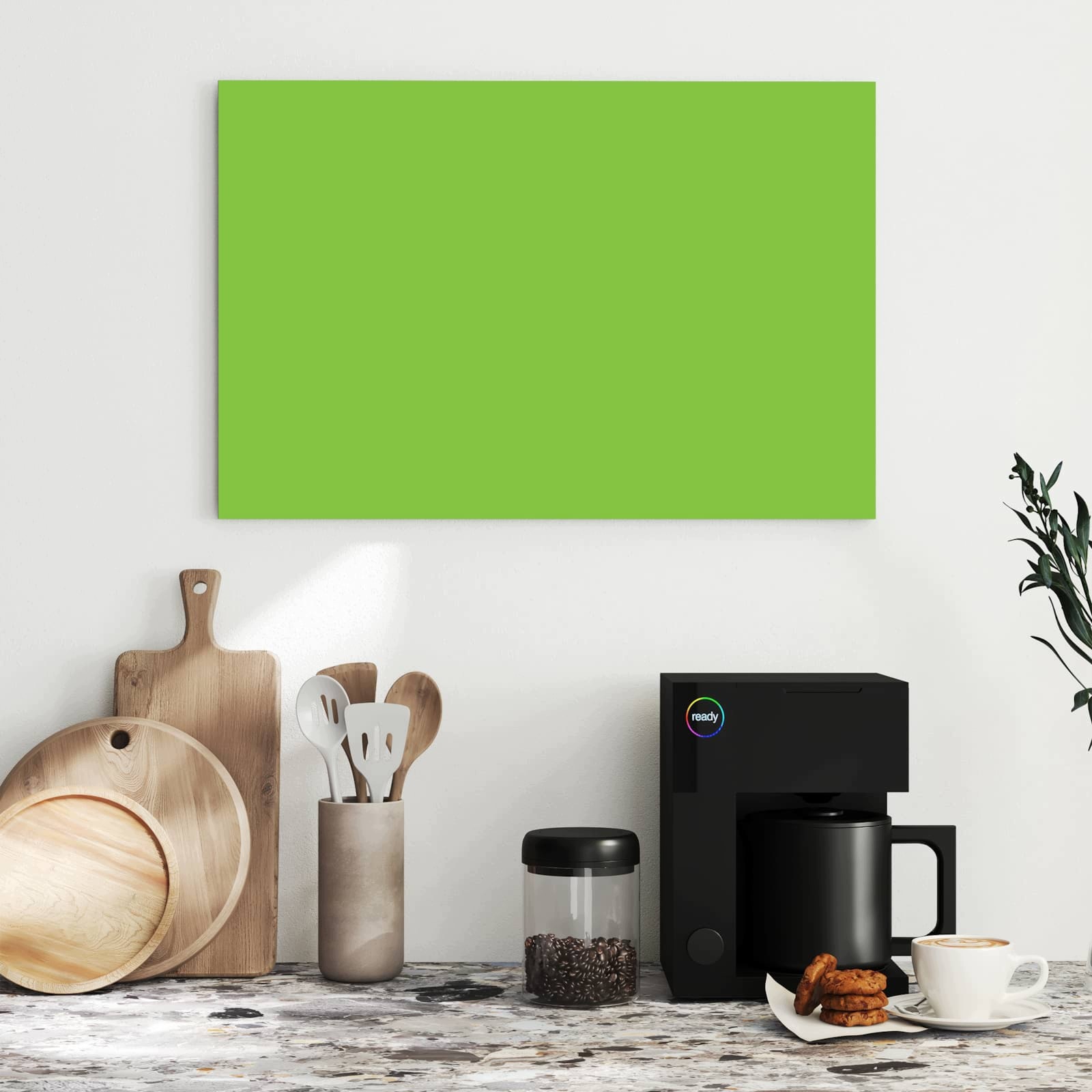 Magnetická tabule – obraz na zeď Světle zelené pozadí | 60 × 40 cm