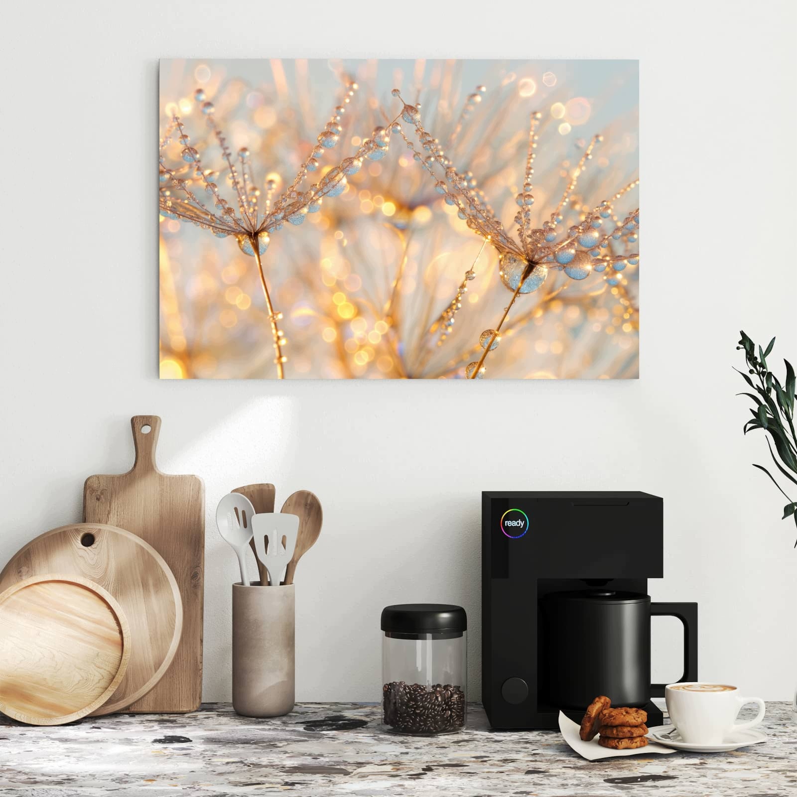 Magnetická tabule – obraz na zeď Kapky rosy panorama | 60 × 40 cm