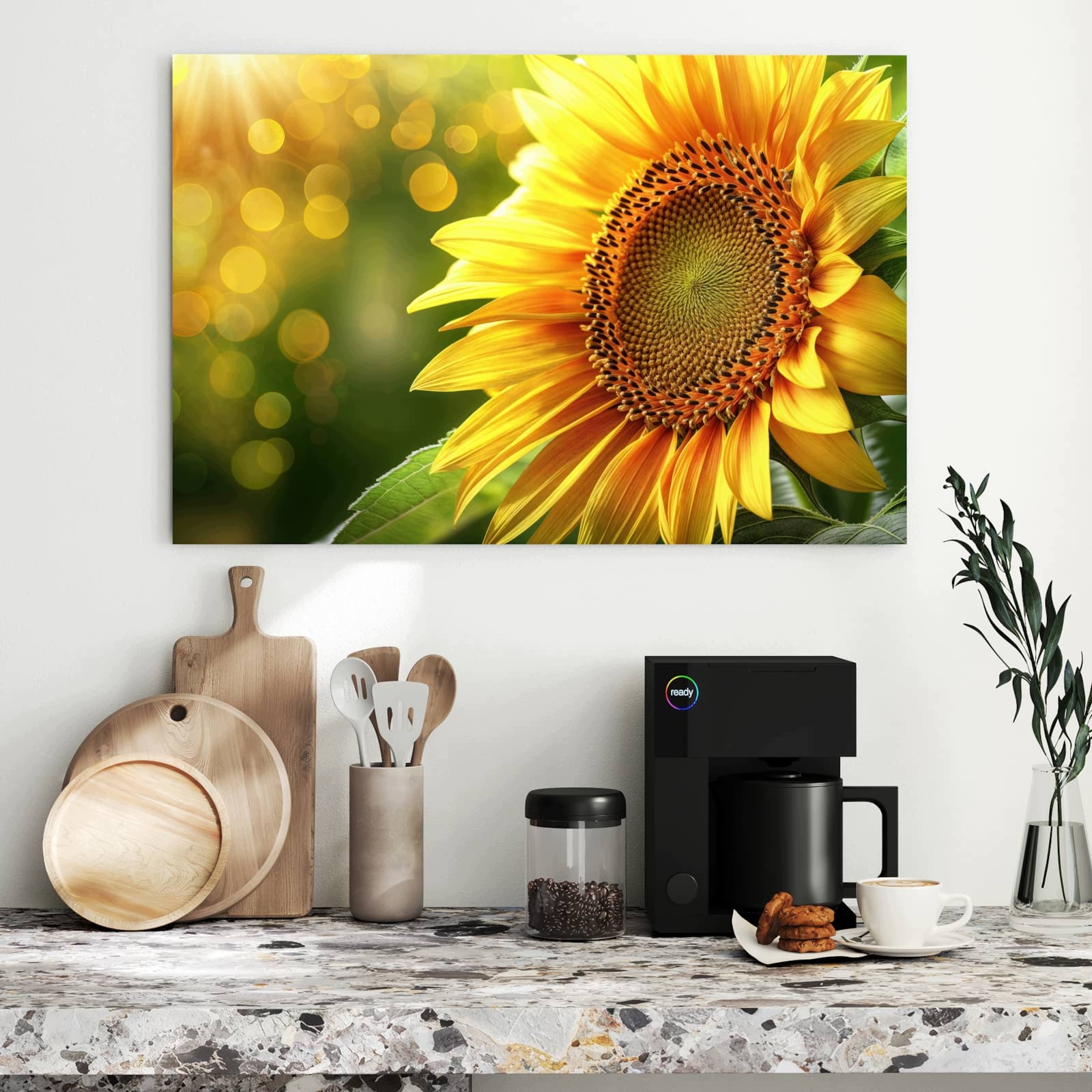 Magnetická tabule – obraz na zeď Slunečnice květina | 90 × 60 cm