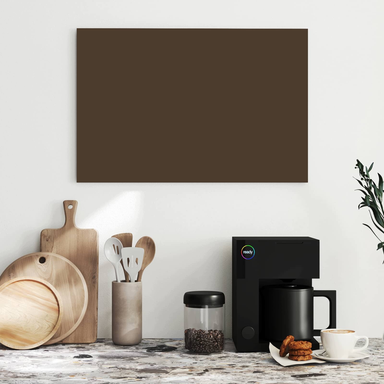 Magnetická tabule – obraz na zeď Tmavě hnědé pozadí | 60 × 40 cm