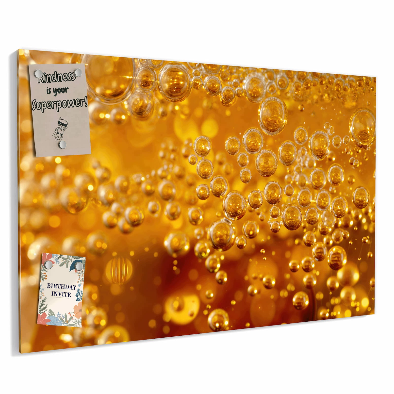 Magnetická tabule – obraz na zeď Šumivé bublinky | 90 × 60 cm