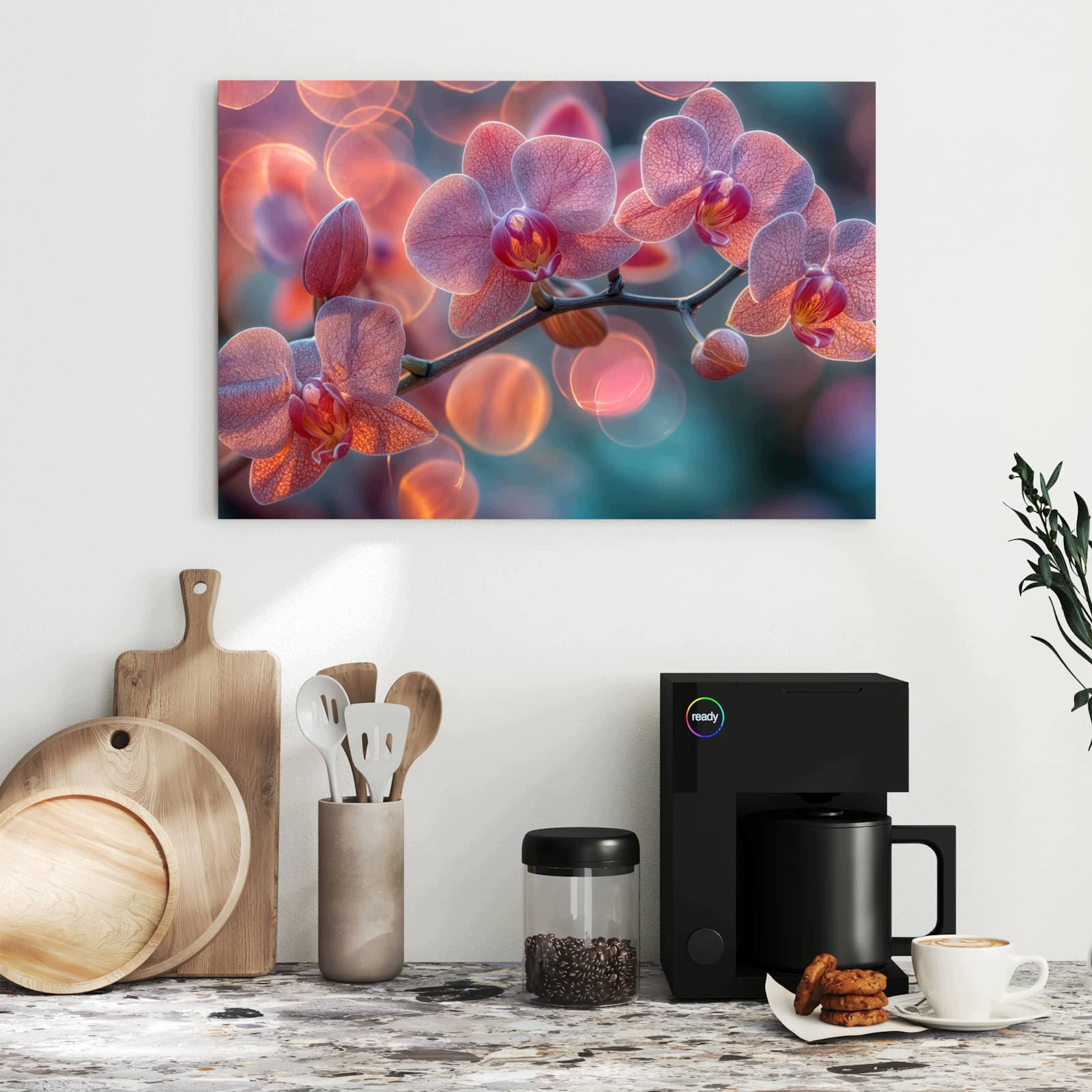 Magnetická tabule – obraz na zeď Orchidej bokeh | 60 × 40 cm