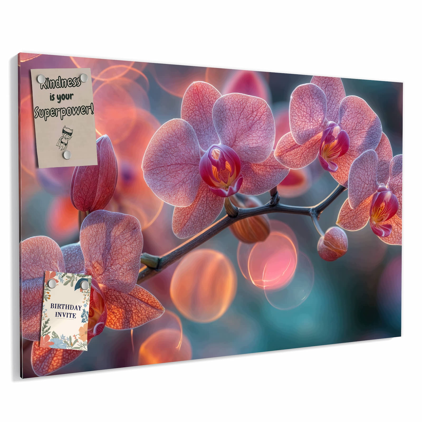 Magnetická tabule – obraz na zeď Orchidej bokeh | 60 × 40 cm
