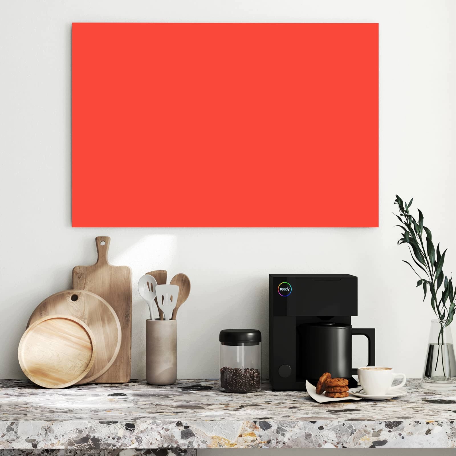 Magnetická tabule – obraz na zeď Červené pozadí II | 90 × 60 cm