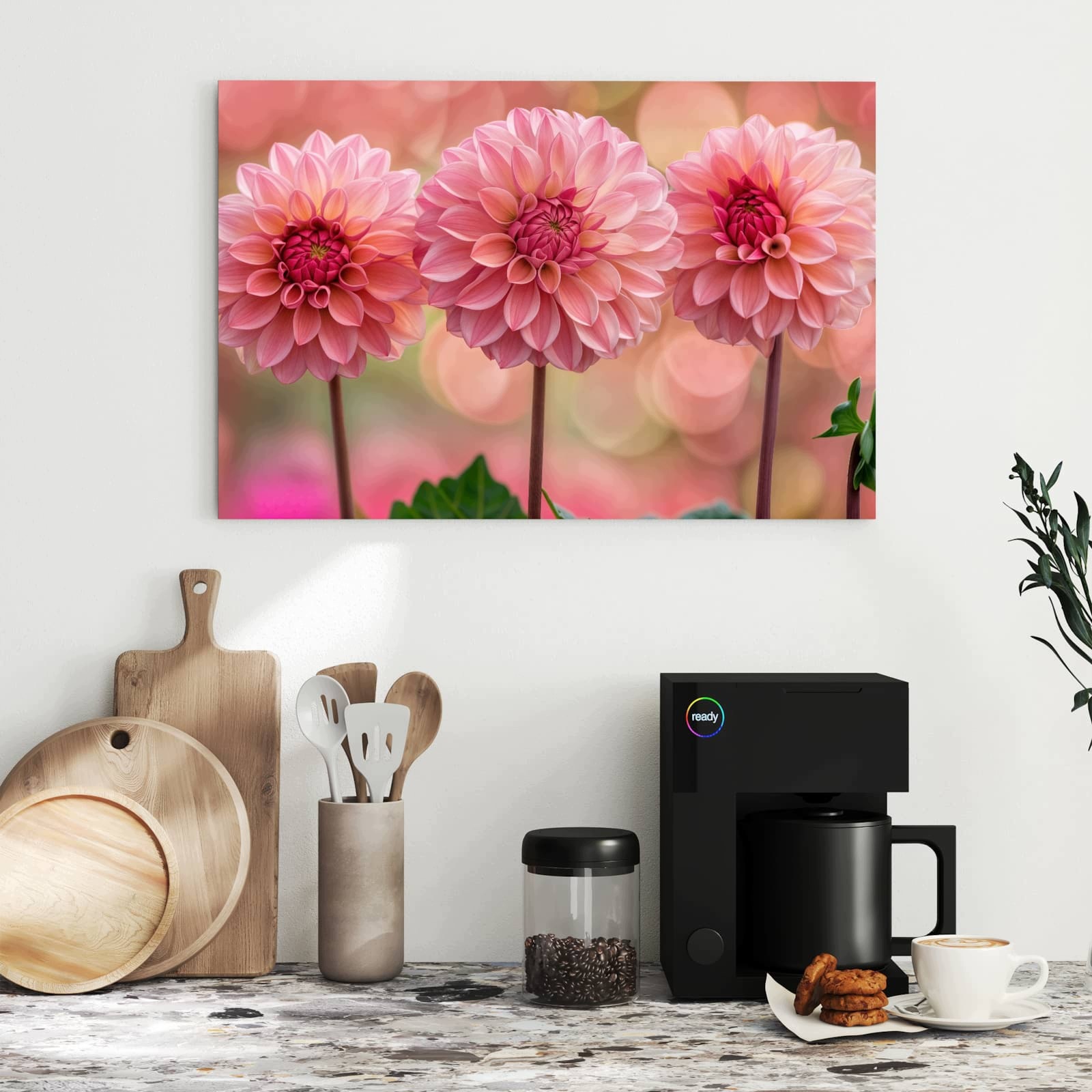 Magnetická tabule – obraz na zeď Tři květiny | 60 × 40 cm