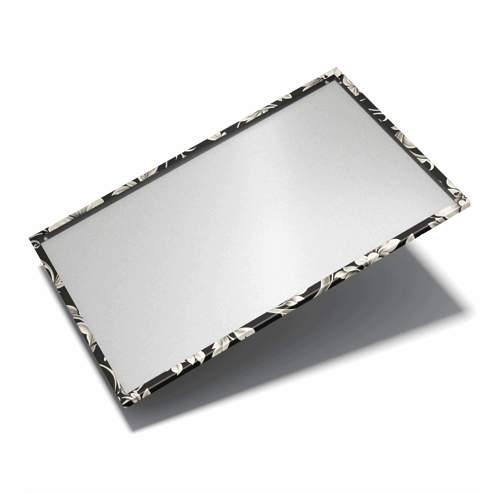 Magnetická tabule – obraz na zeď Černý květinový vzor | 60 × 40 cm