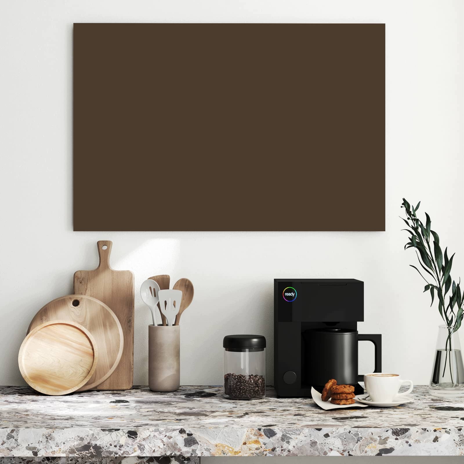 Magnetická tabule – obraz na zeď Tmavě hnědé pozadí | 90 × 60 cm