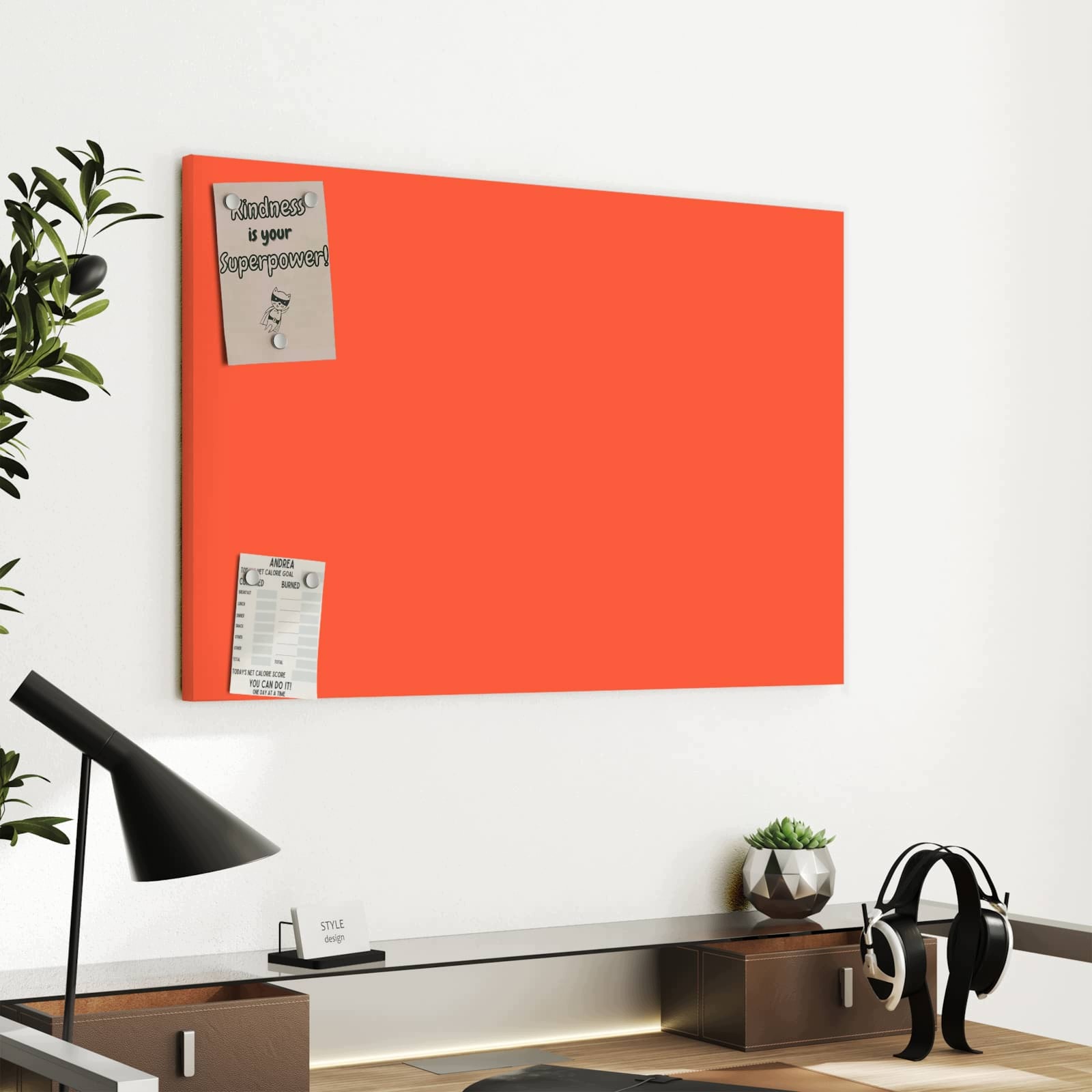 Magnetická tabule – obraz na zeď Červeno-oranžové pozadí | 60 × 40 cm