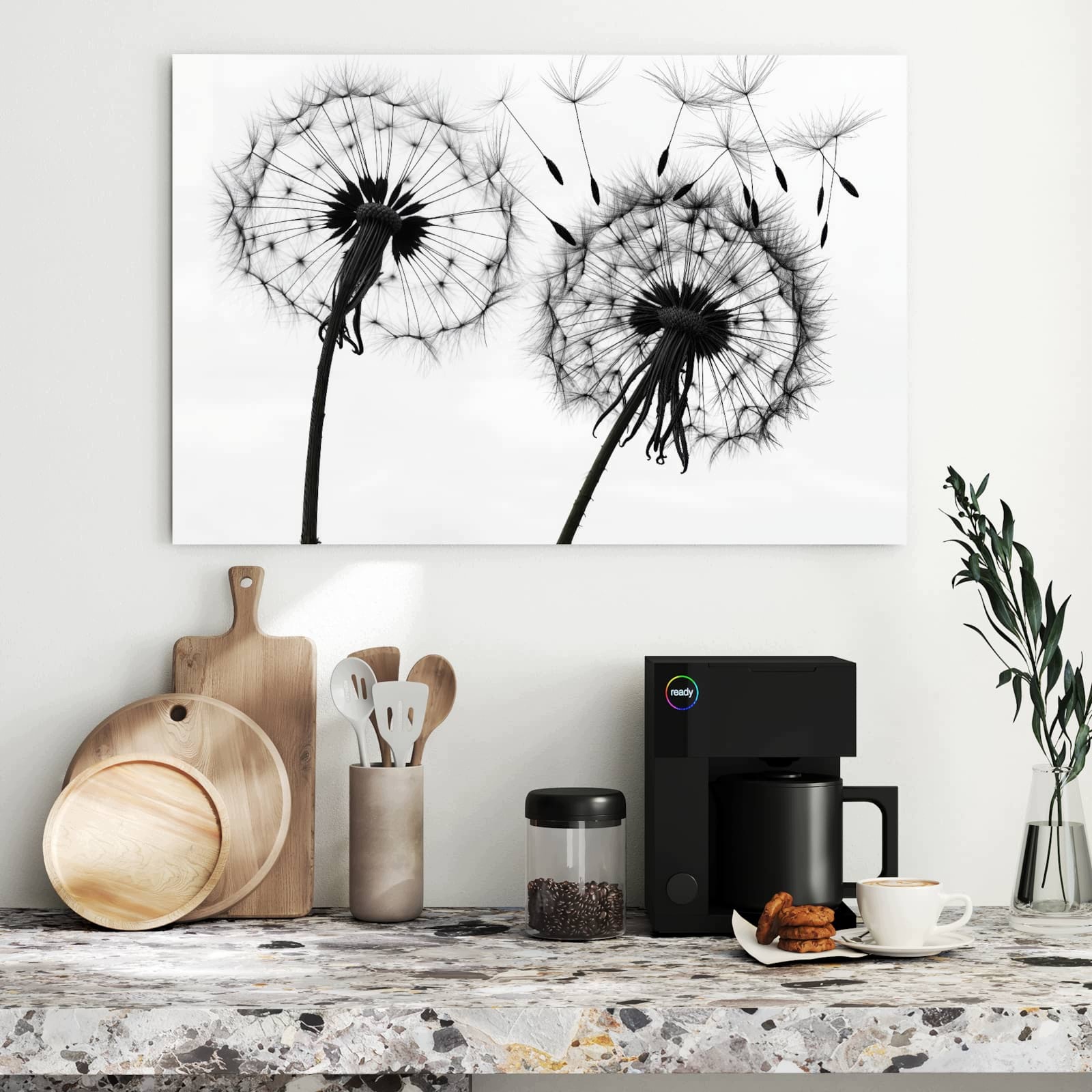 Magnetická tabule – obraz na zeď Pampelišky | 90 × 60 cm