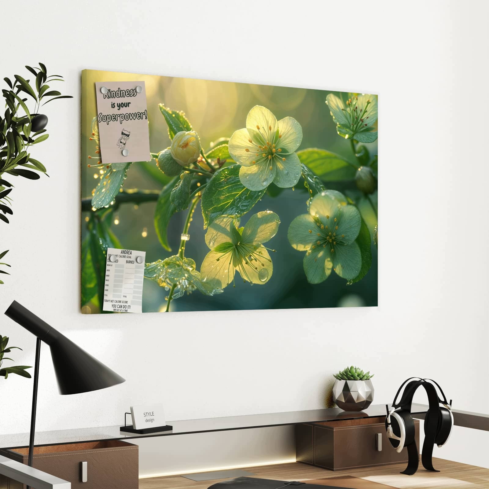 Magnetická tabule – obraz na zeď Kvetoucí poupata | 60 × 40 cm