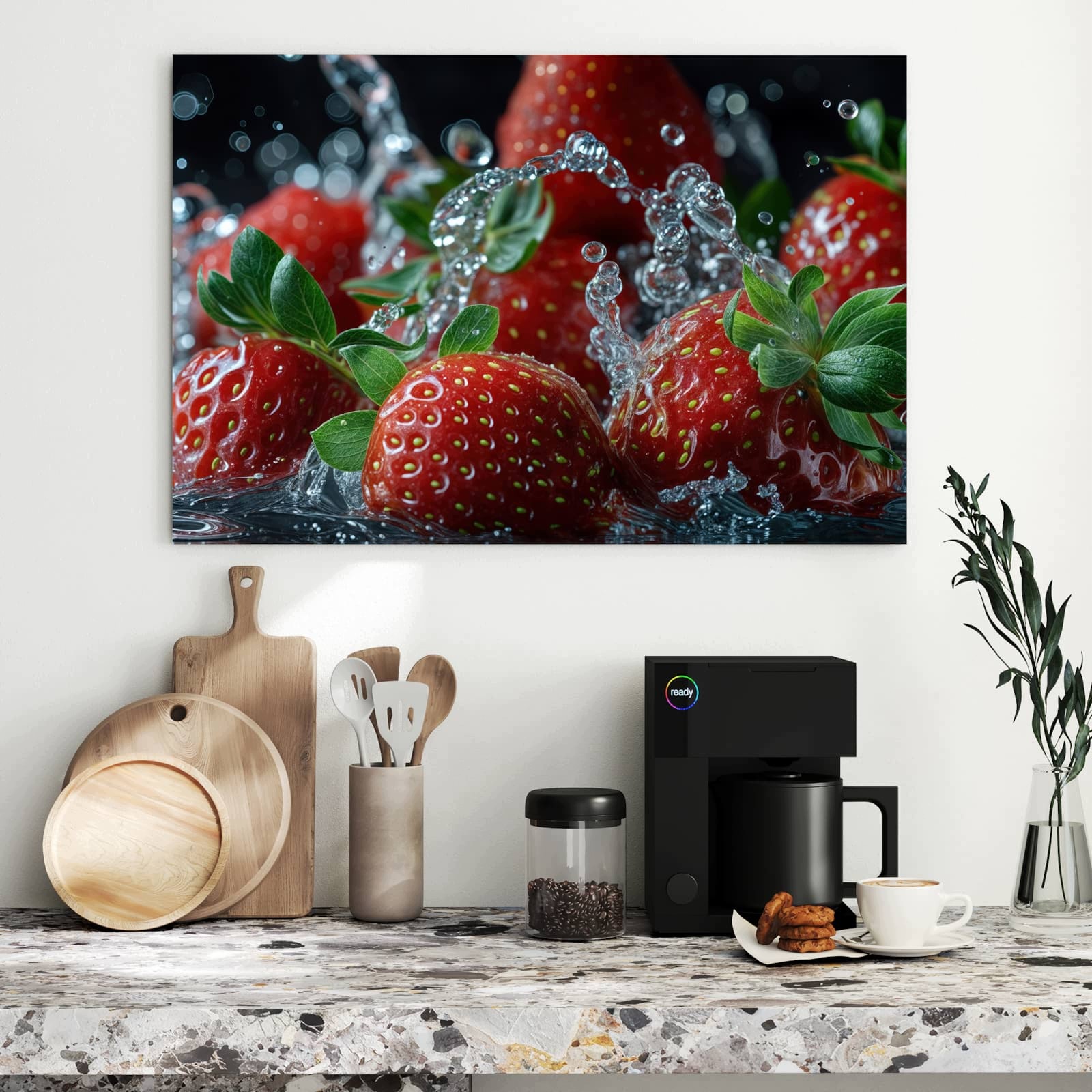 Magnetická tabule – obraz na zeď Čerstvé jahody košík | 90 × 60 cm