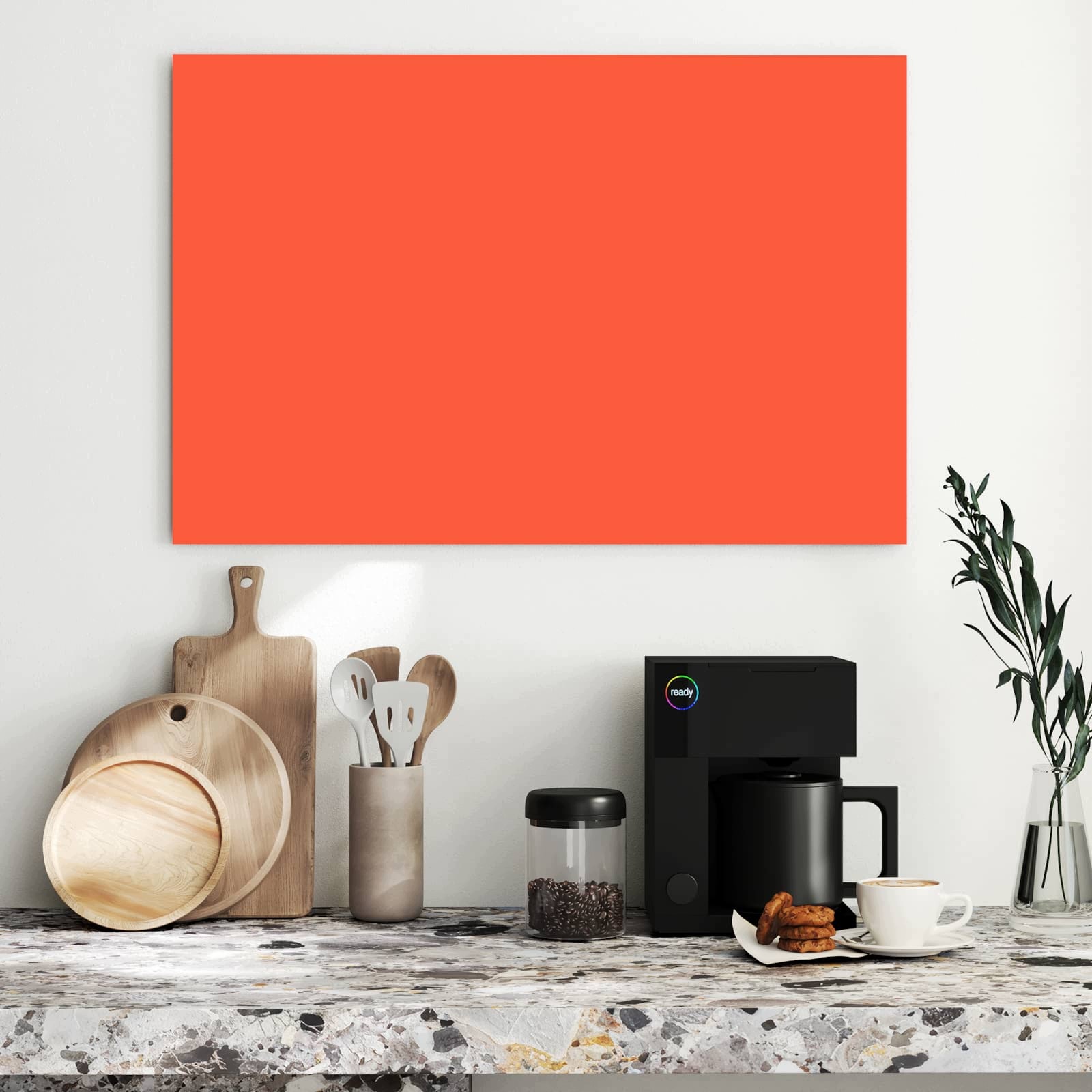 Magnetická tabule – obraz na zeď Červeno-oranžové pozadí | 90 × 60 cm