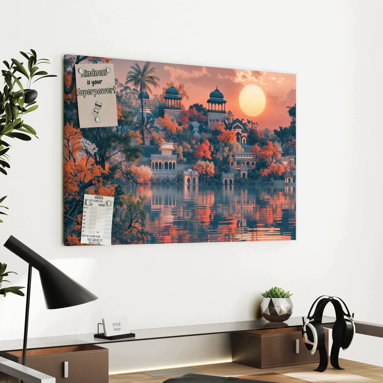 Magnetická tabule – obraz na zeď Palác o západu slunce | 60 × 40 cm