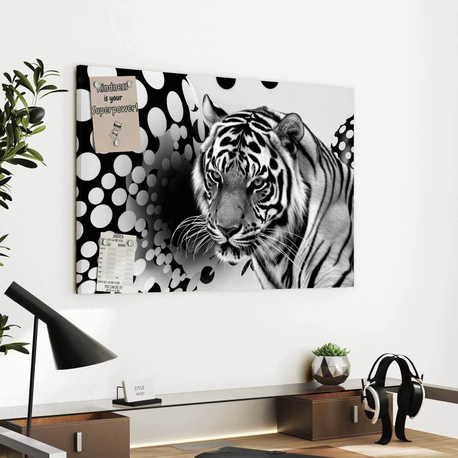 Magnetická tabule – obraz na zeď Skvrny tygra | 60 × 40 cm