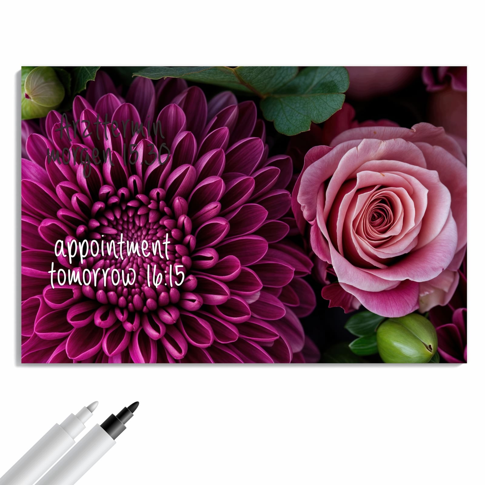 Magnetická tabule – obraz na zeď Tichá květinová kompozice | 90 × 60 cm