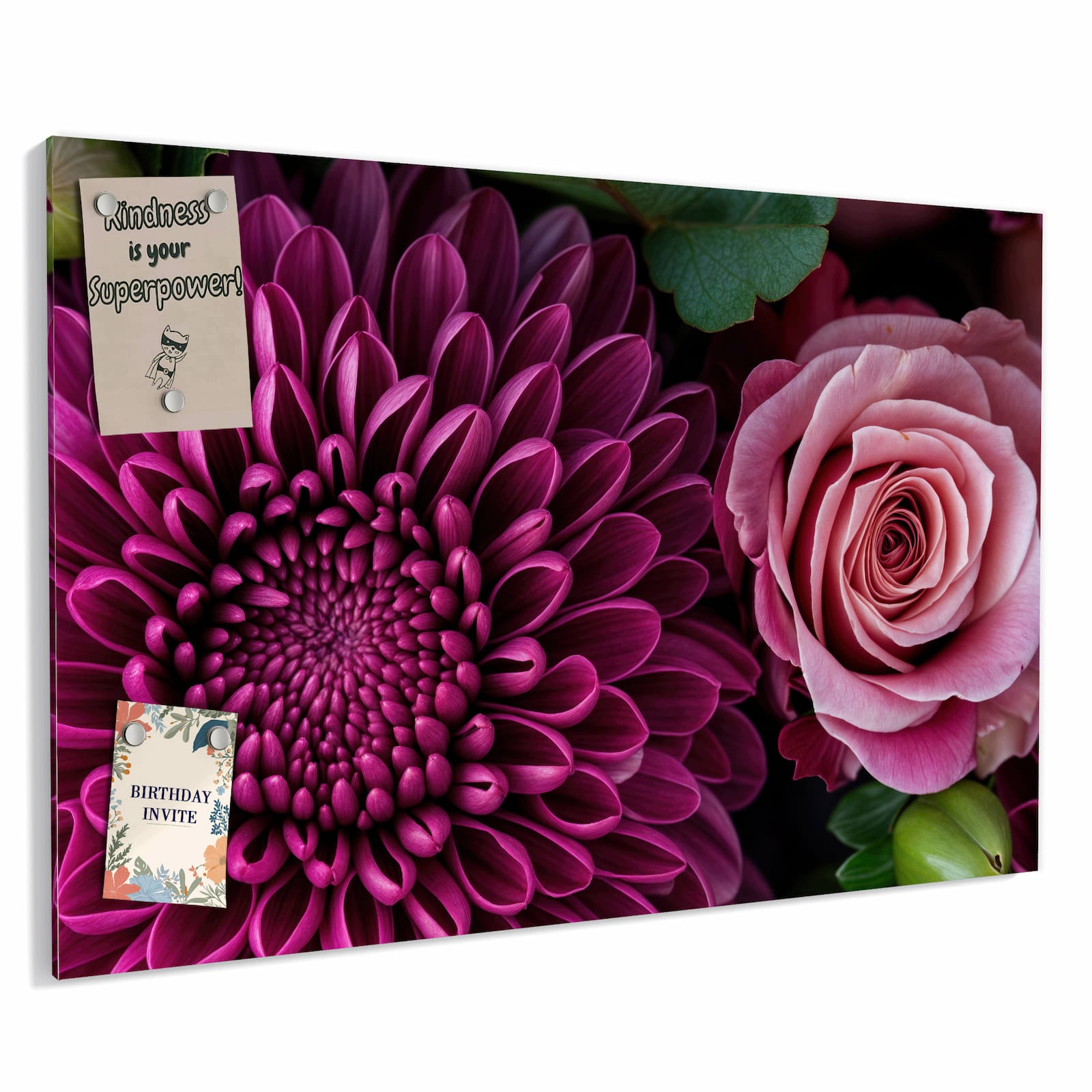 Magnetická tabule – obraz na zeď Tichá květinová kompozice | 90 × 60 cm
