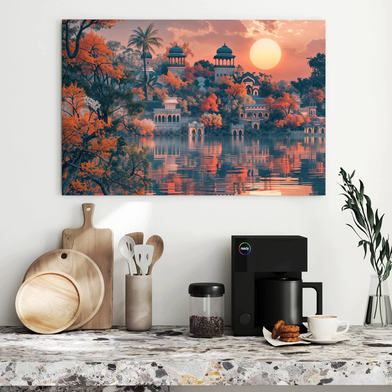 Magnetická tabule – obraz na zeď Palác o západu slunce | 90 × 60 cm
