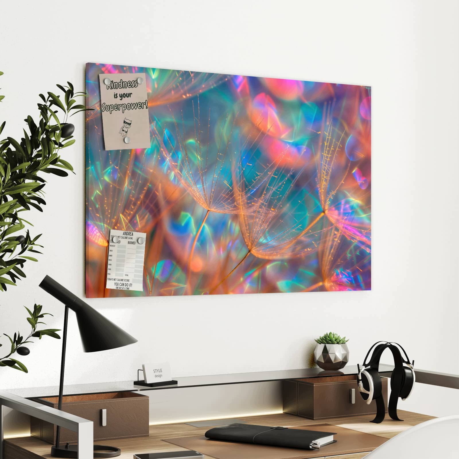 Magnetická tabule – obraz na zeď Třpytivá příroda | 90 × 60 cm