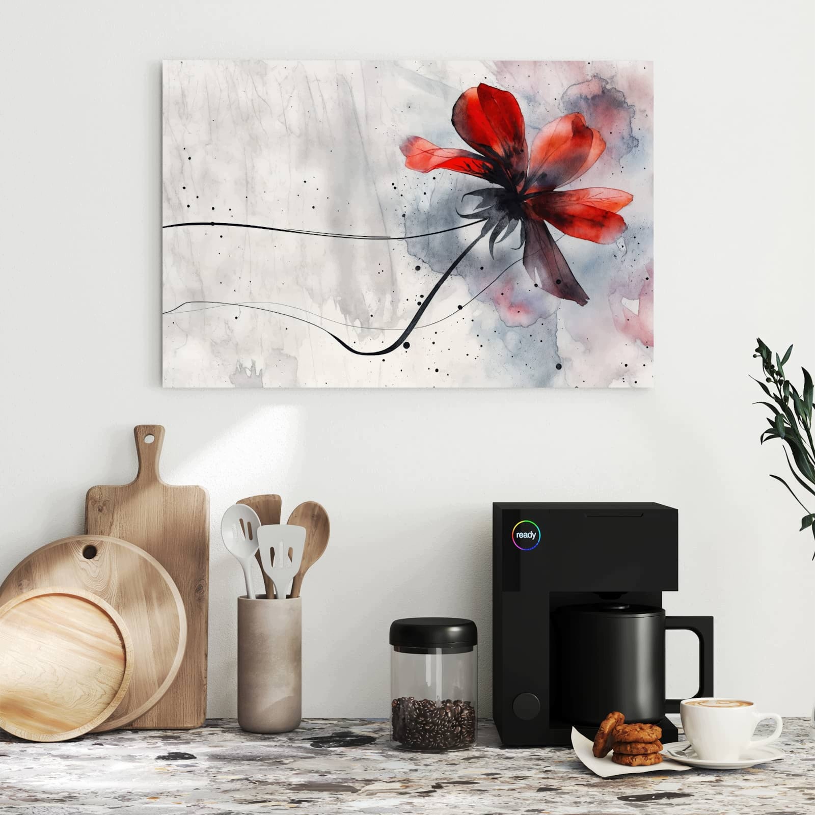 Magnetická tabule – obraz na zeď Abstraktní květina | 60 × 40 cm