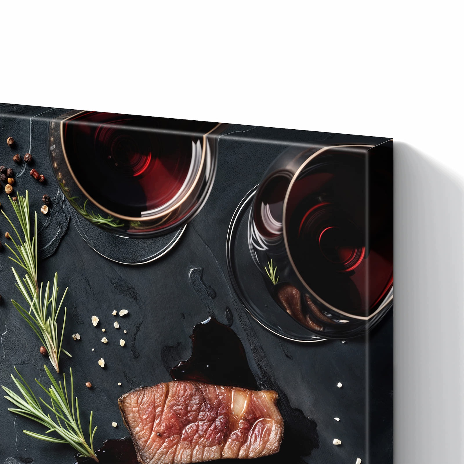 Magnetická tabule – obraz na zeď Steak červené víno | 60 × 40 cm