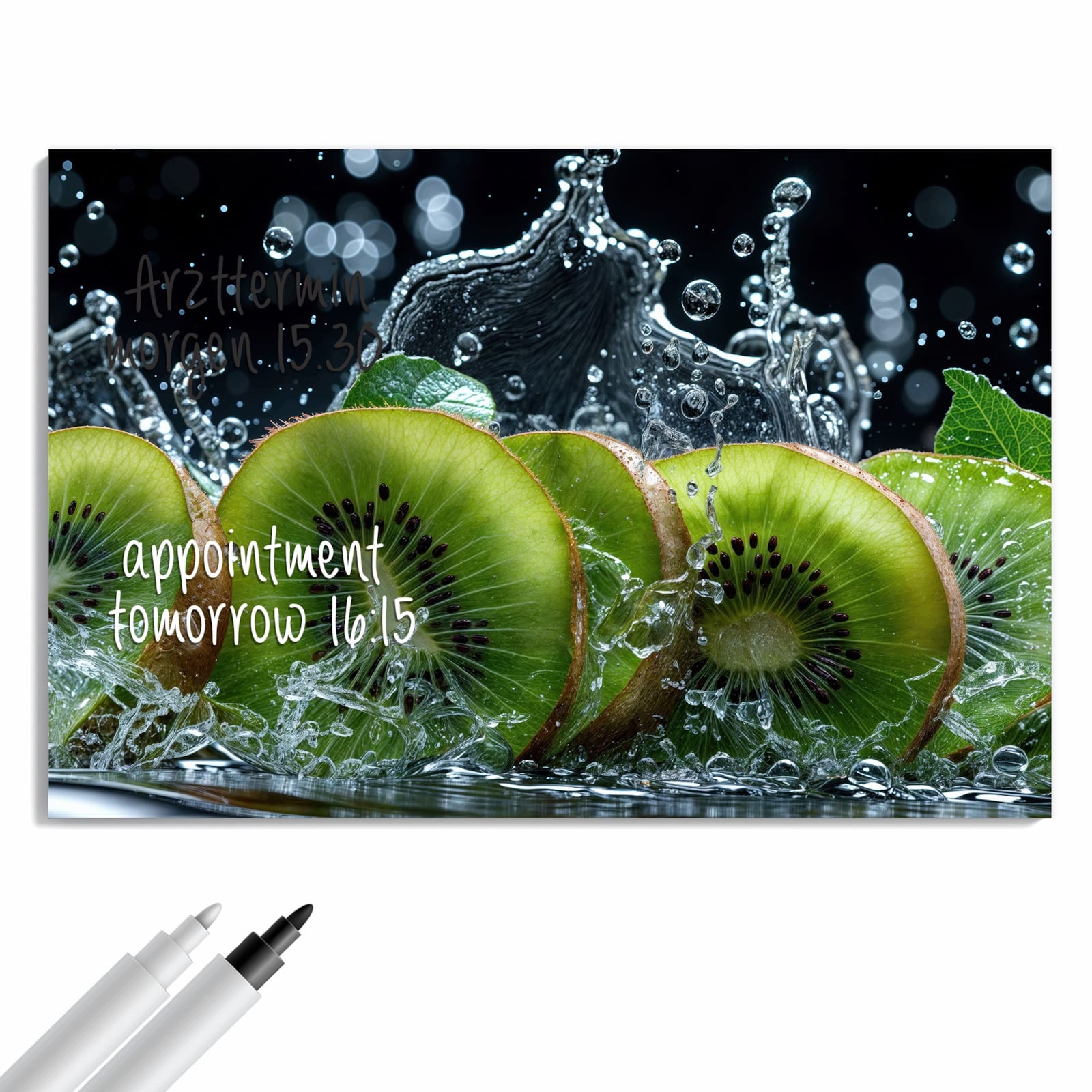Magnetická tabule – obraz na zeď Kiwi voda – motiv 2 | 60 × 40 cm