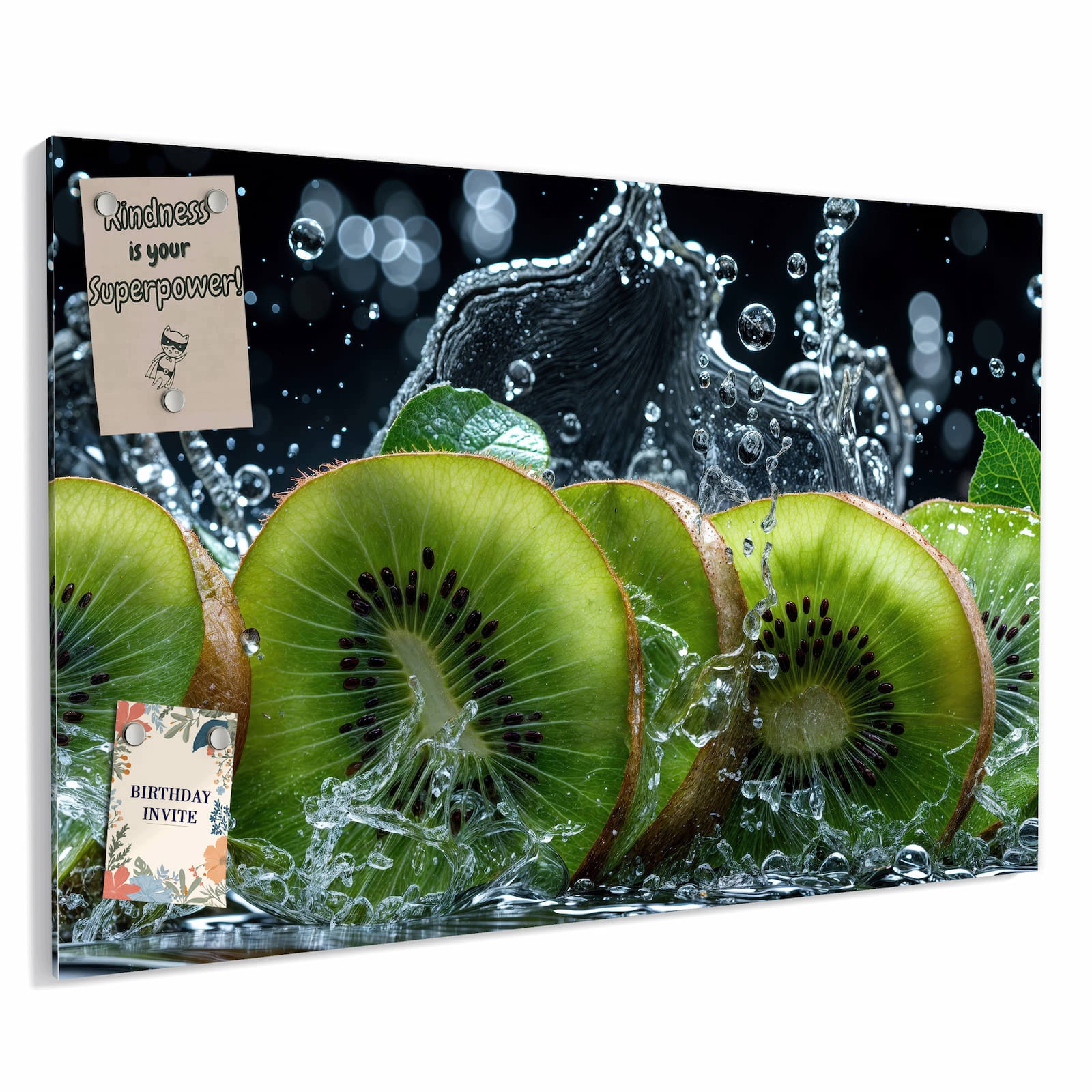 Magnetická tabule – obraz na zeď Kiwi voda – motiv 2 | 60 × 40 cm