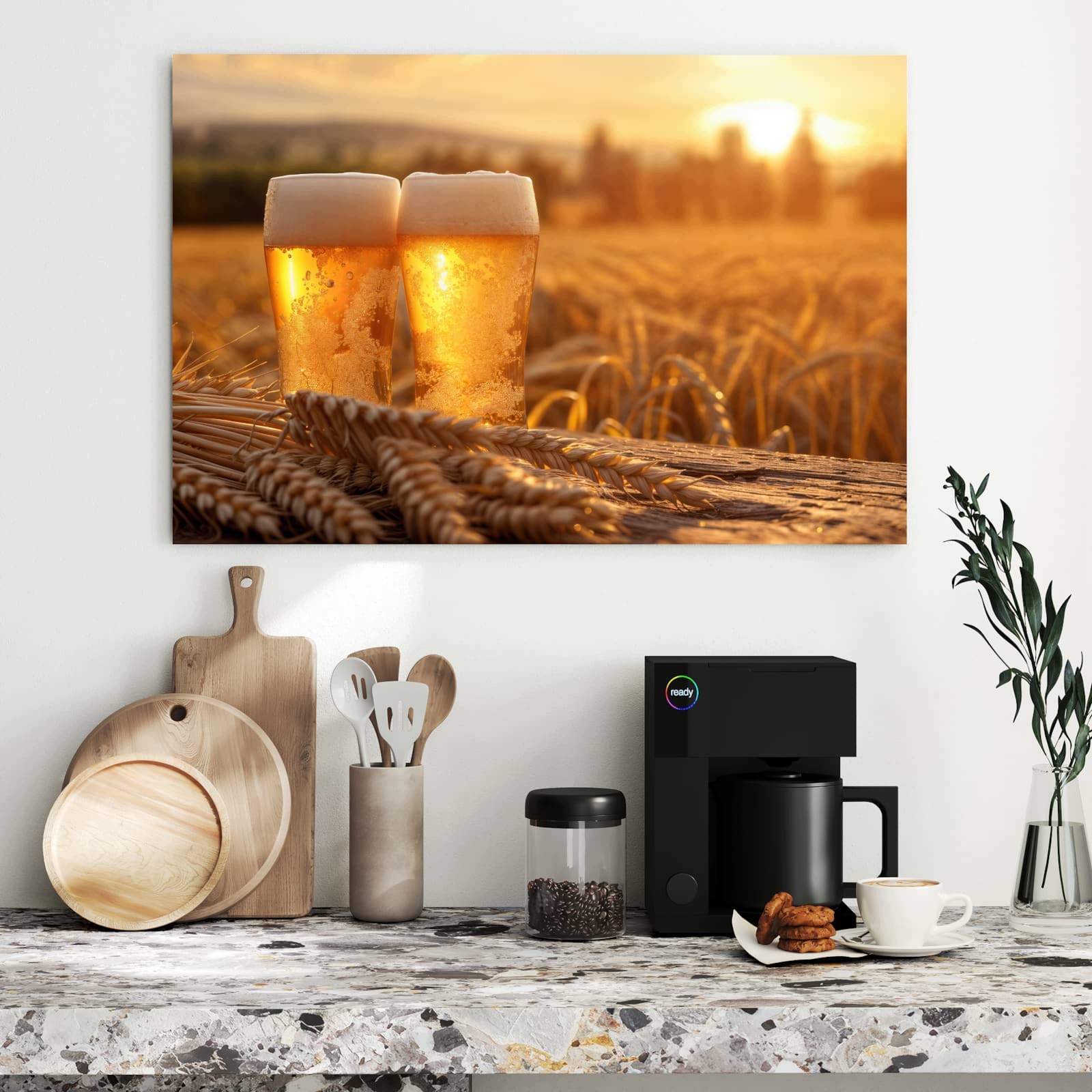 Magnetická tabule – obraz na zeď Hrnek o západu slunce | 90 × 60 cm