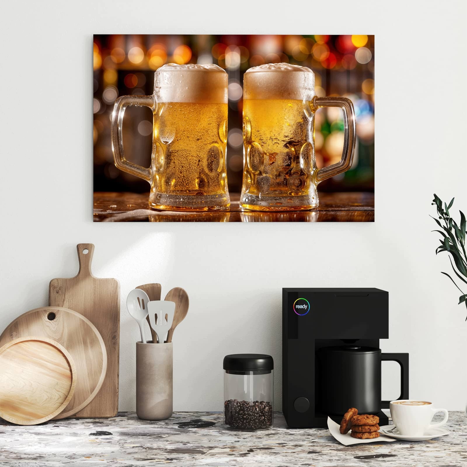 Magnetická tabule – obraz na zeď Dva půllitry piva | 60 × 40 cm