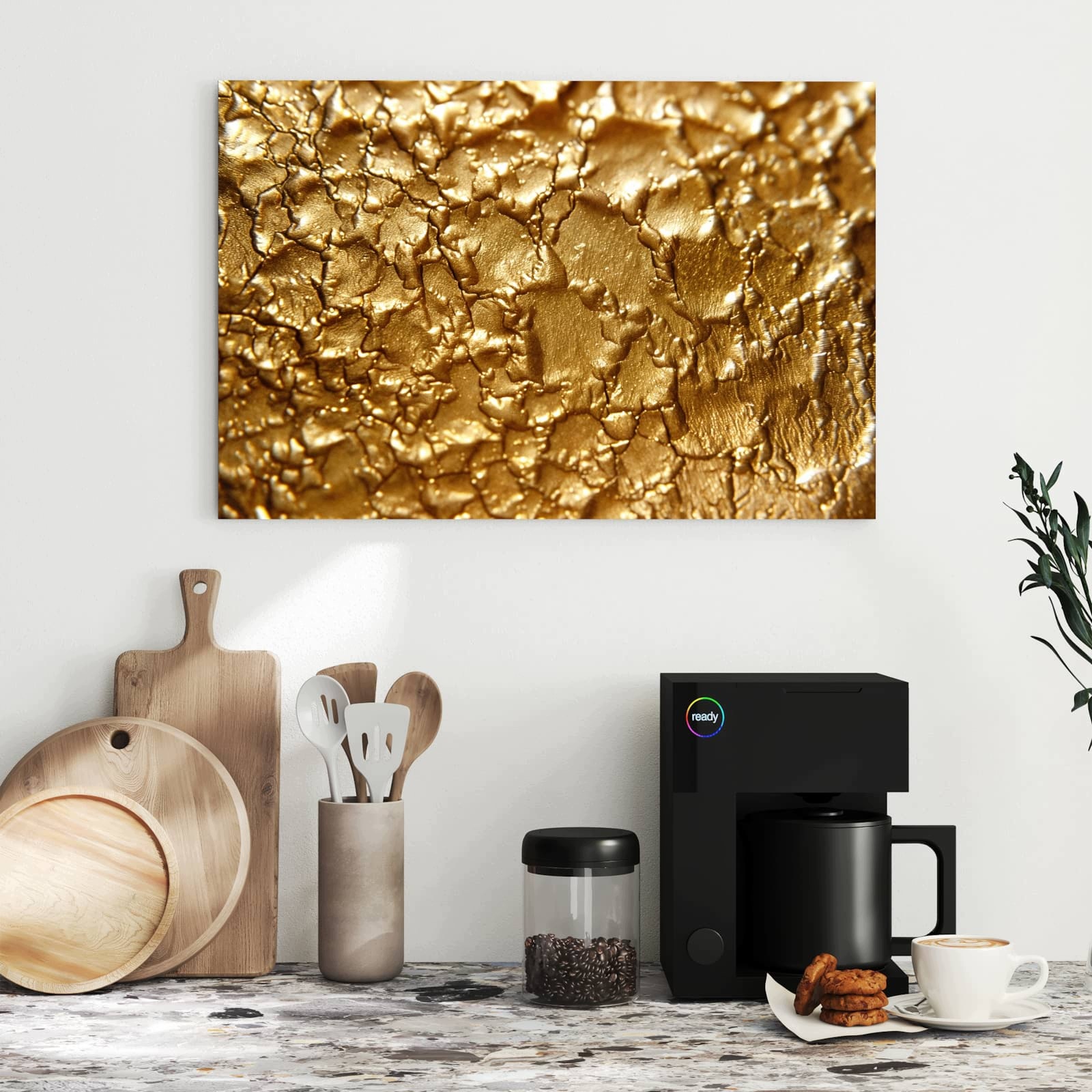 Magnetická tabule – obraz na zeď Zlatá struktura | 60 × 40 cm