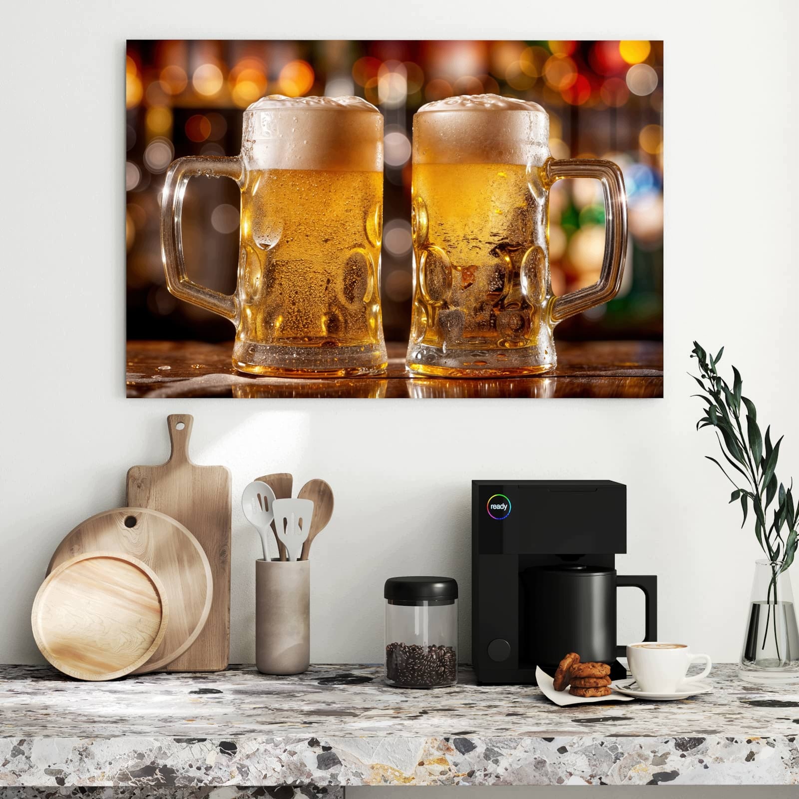 Magnetická tabule – obraz na zeď Dva půllitry piva | 90 × 60 cm