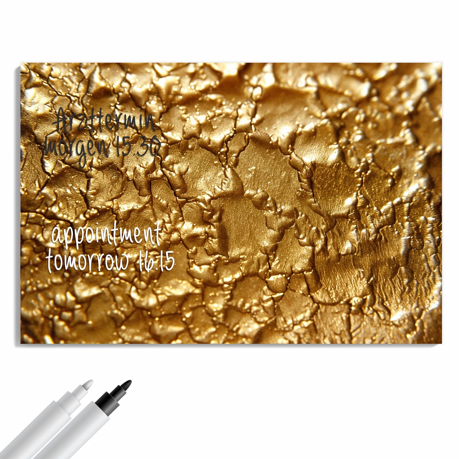 Magnetická tabule – obraz na zeď Zlatá struktura | 90 × 60 cm